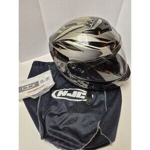 HJC CS-R2 full-face motorcycle helmet DOT Black/silver SIZE M